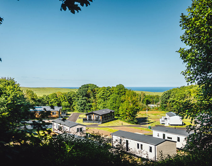 View of The Glade caravans and holiday homes at Thurston Manor 