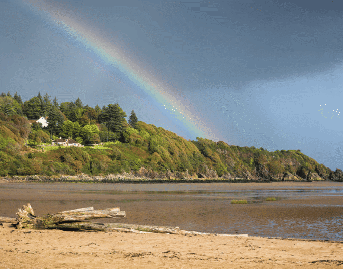 Southerness Beach rainbow
