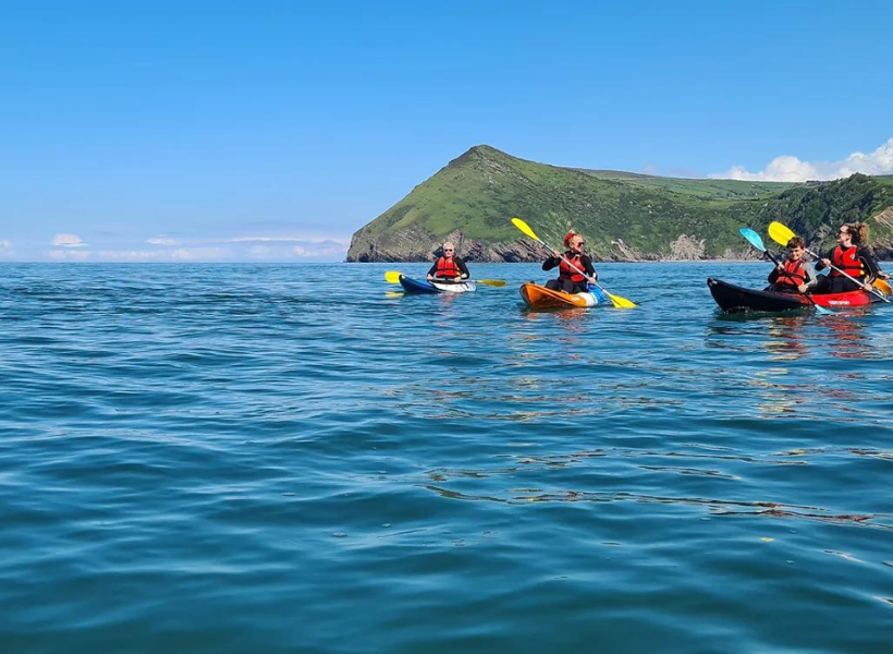 Kayaking at Woolacombe beach