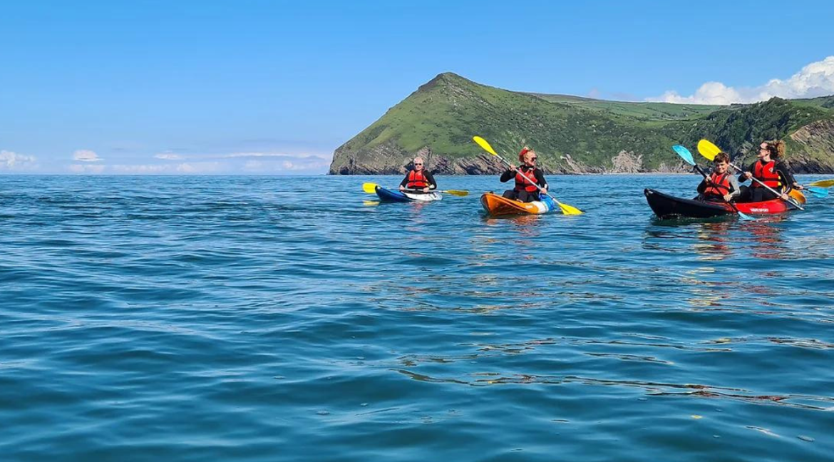 Kayaking at Woolacombe beach