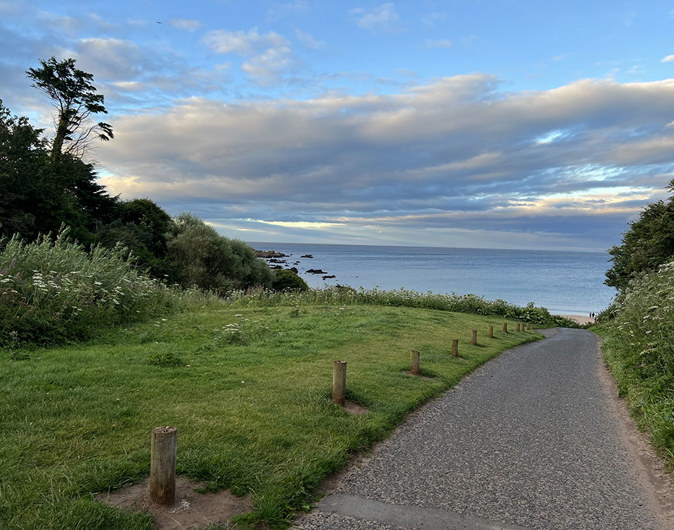 Coldingham Bay beach path
