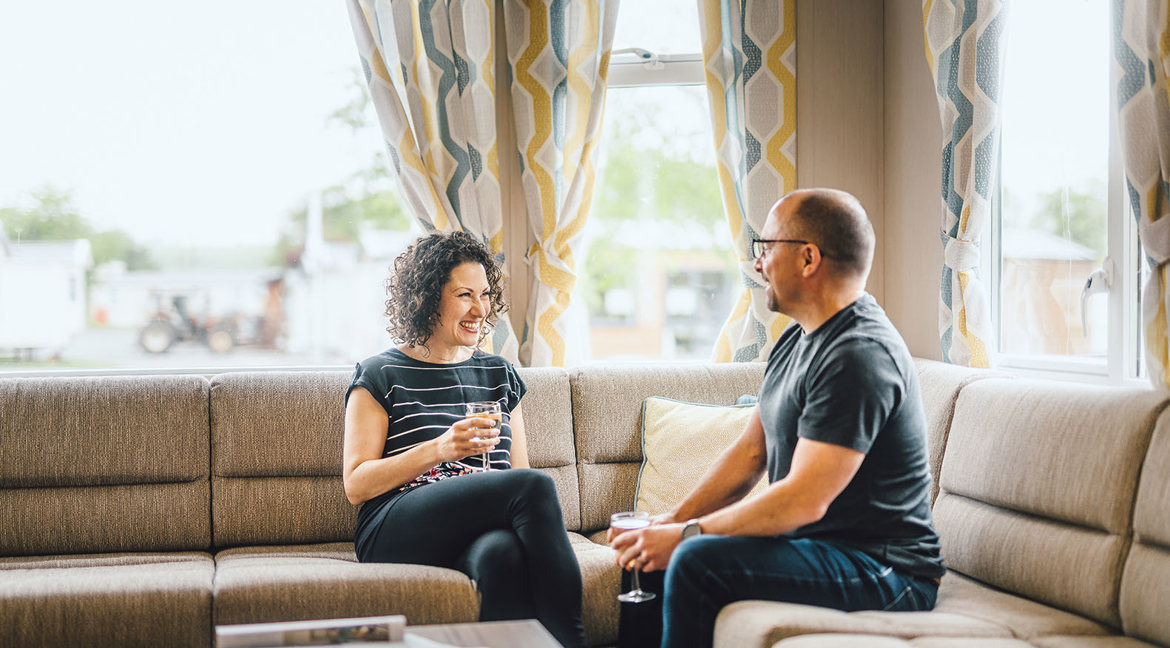 Couple in caravan