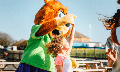 Violet and girl spinning