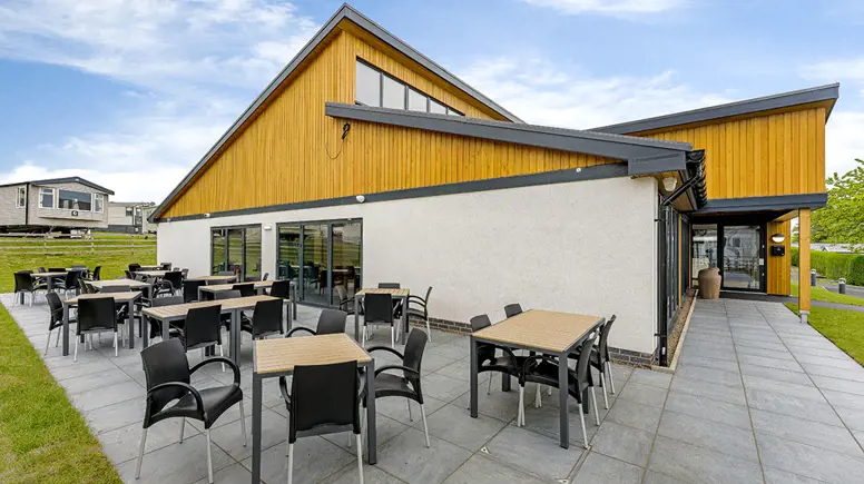 The Dirft Inn bar and restaurant outdoor terrace seating 